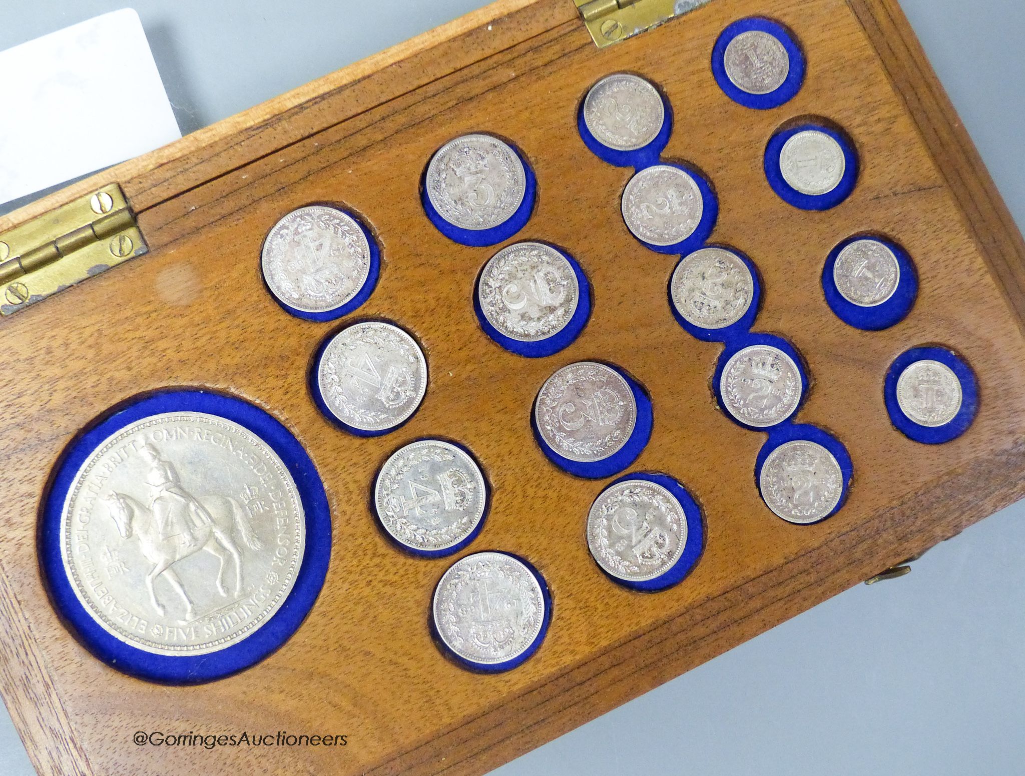 Elizabeth II Maundy money 1968, with related paperwork and photographs